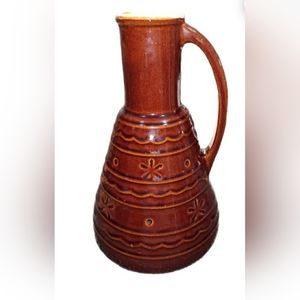 Vintage Marcrest Brown Daisy Dot  Pitcher Carafe